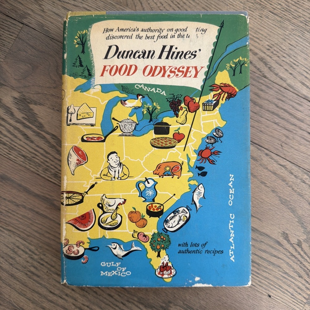 DUNCAN HINES Food Odyssey 1955 HCDJ First Edition Vtg Rare